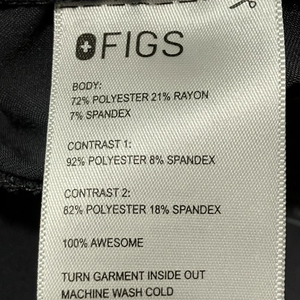 FIGS Graphite Yola Skinny Scrub Pants Drawstring Stretch Womens Size M Petite